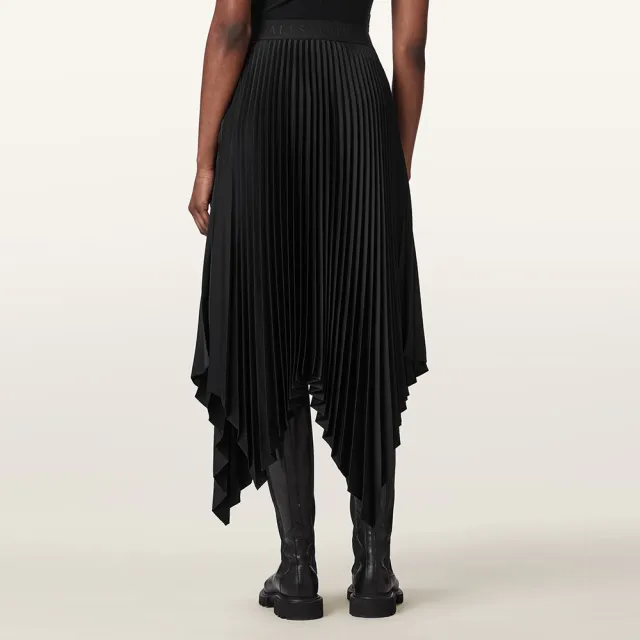 【ALLSAINTS】ELISA 不對稱百褶長裙 W003RF(常規版型)