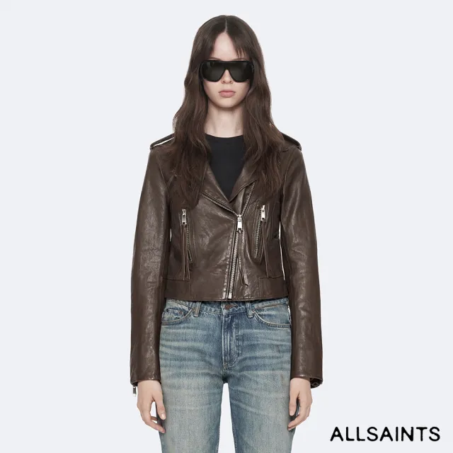 【ALLSAINTS】ERRIE 羊皮流蘇騎士皮衣 W112LF(修身版型)