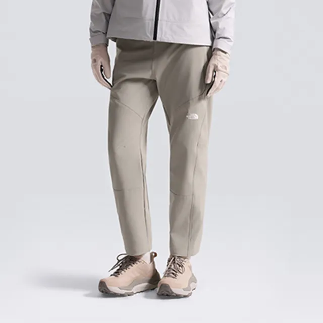 【The North Face】北面女款淺棕色DWR防潑水附腰帶輕量長褲|8KGT2MB