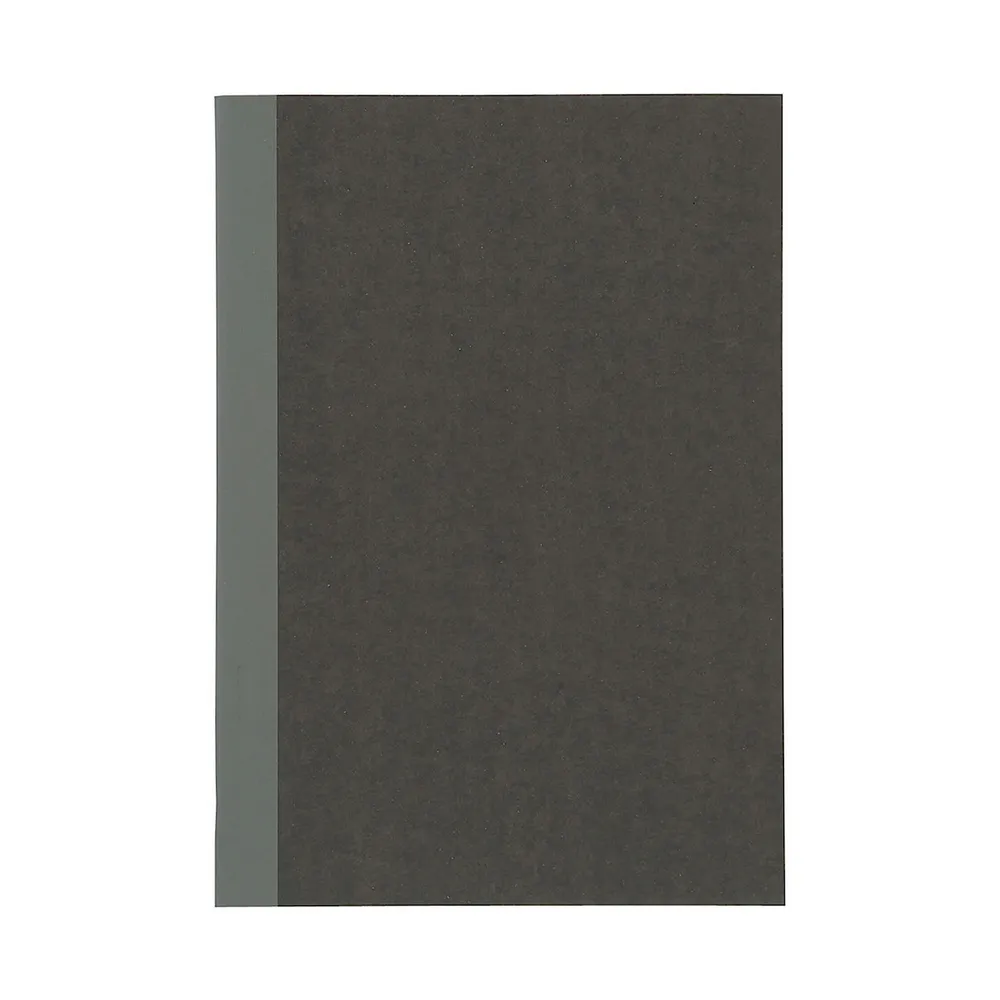 【MUJI 無印良品】筆記本/5mm方格/線裝/30張.A5.深灰