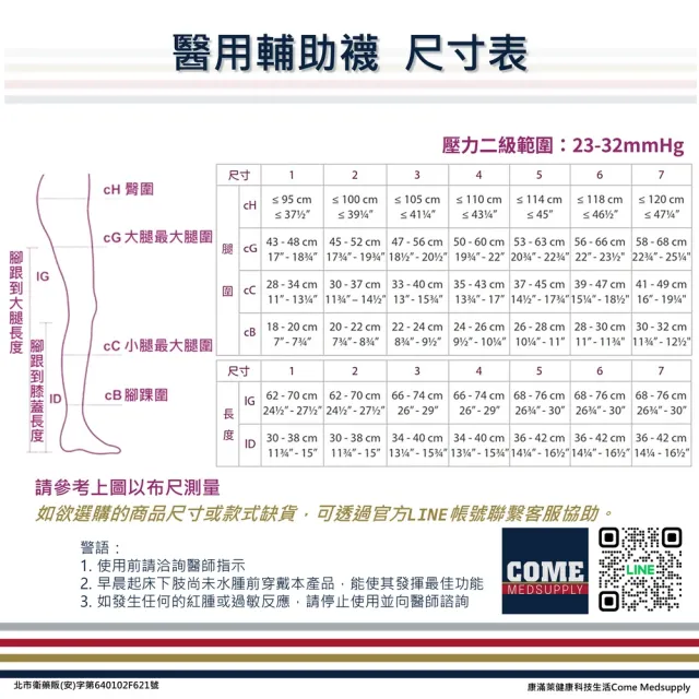 【Eunicemed】醫用輔助襪(CPS-3304-BG 壓力襪 露趾襪 大腿襪 膚色  )