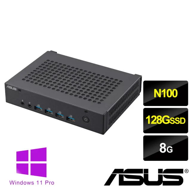 【ASUS 華碩】+Office2024企業版★N100 四核迷你電腦(PN43/8G/128G SSD/W11P)