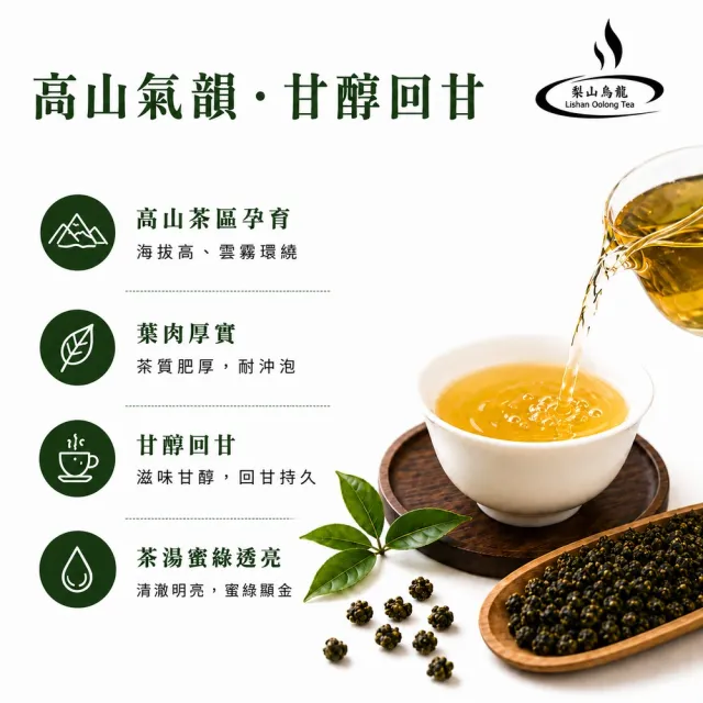 典慶號 台灣梨山高山茶 三角立體茶包(3g*30包入組) 100%台灣原葉  烏龍茶 冷泡茶 茶包 茶葉禮盒(中秋禮盒)