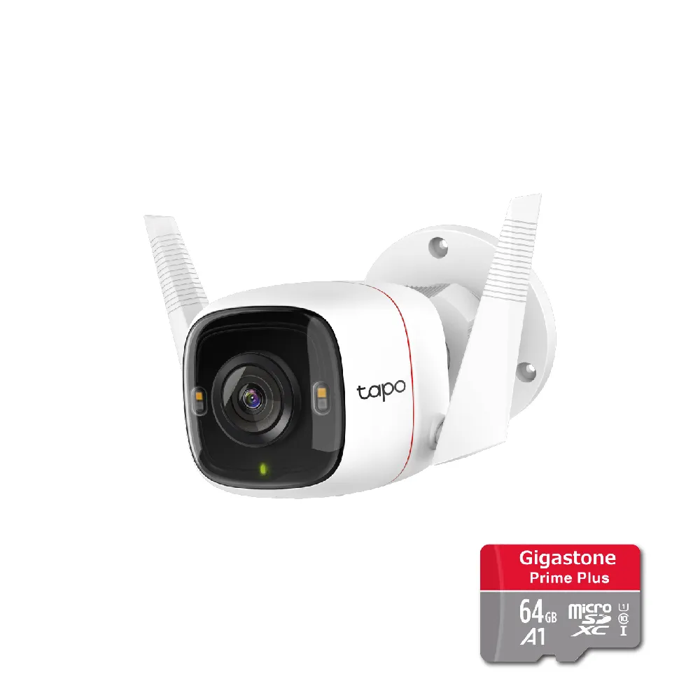 (64G記憶卡組)【TP-Link】Tapo C320WS 真2K 四百萬畫素 IP66戶外防水防塵 WiFi無線網路攝影機 監視器IP CAM