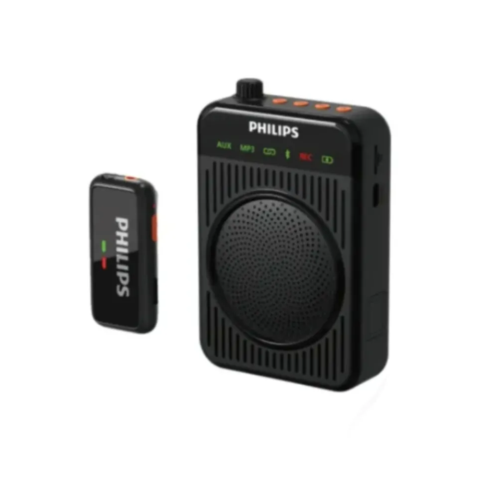 【Philips 飛利浦】無線領夾麥克風 教學擴音機 藍牙擴音 小蜜蜂 腰掛/肩背(DLM3551CB)