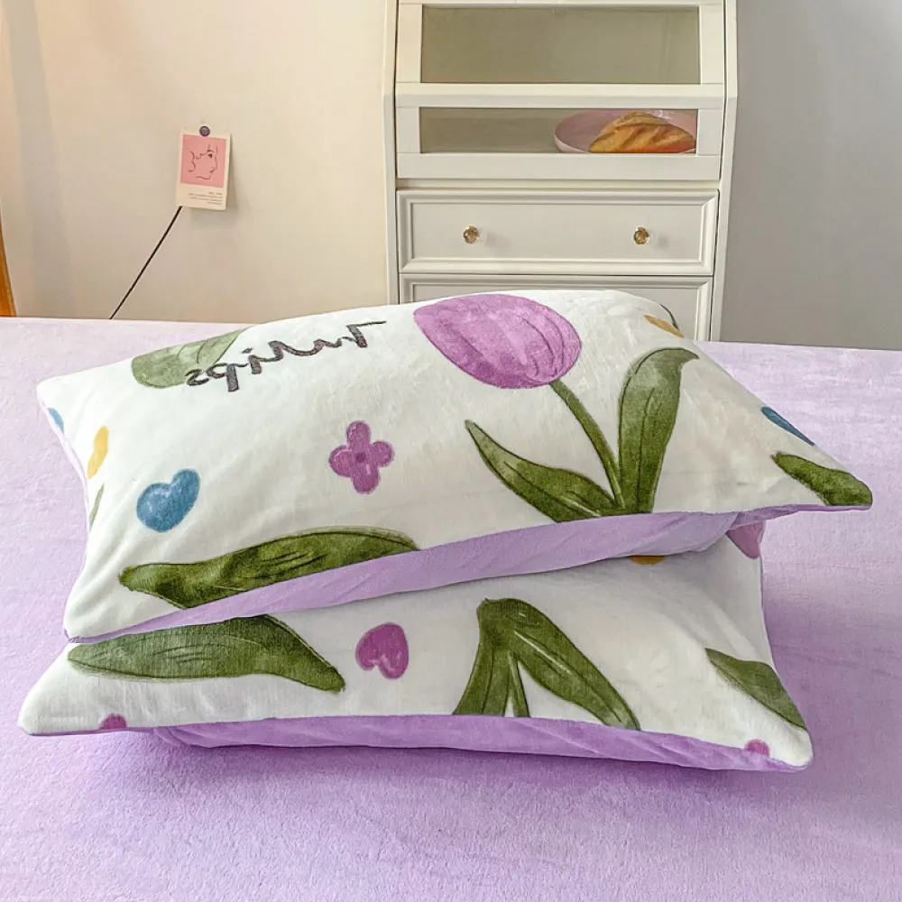 【DeKo岱珂】買一送一 厚磅款頂級法蘭絨枕套(75×45CM)