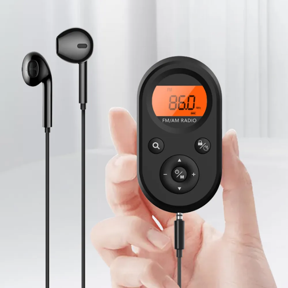 迷你便攜FM/AM收音機 多功能播放器 可充電調頻收音器 口袋收音機 隨身聽MI01  禮物
