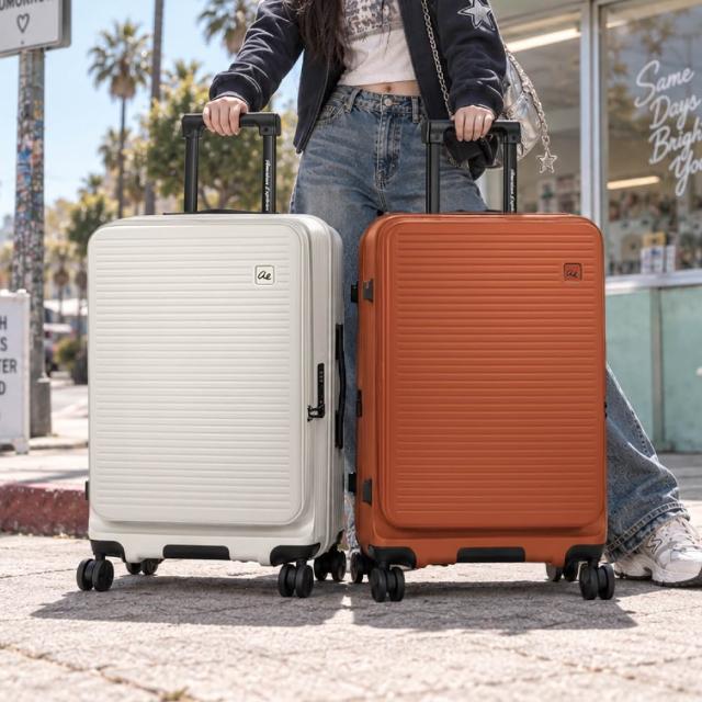 【American Explorer 美國探險家】20吋/25吋 前開式 上掀式 輕量 PC箱 行李箱 防盜拉鍊 TSA鎖 CF62 登機箱