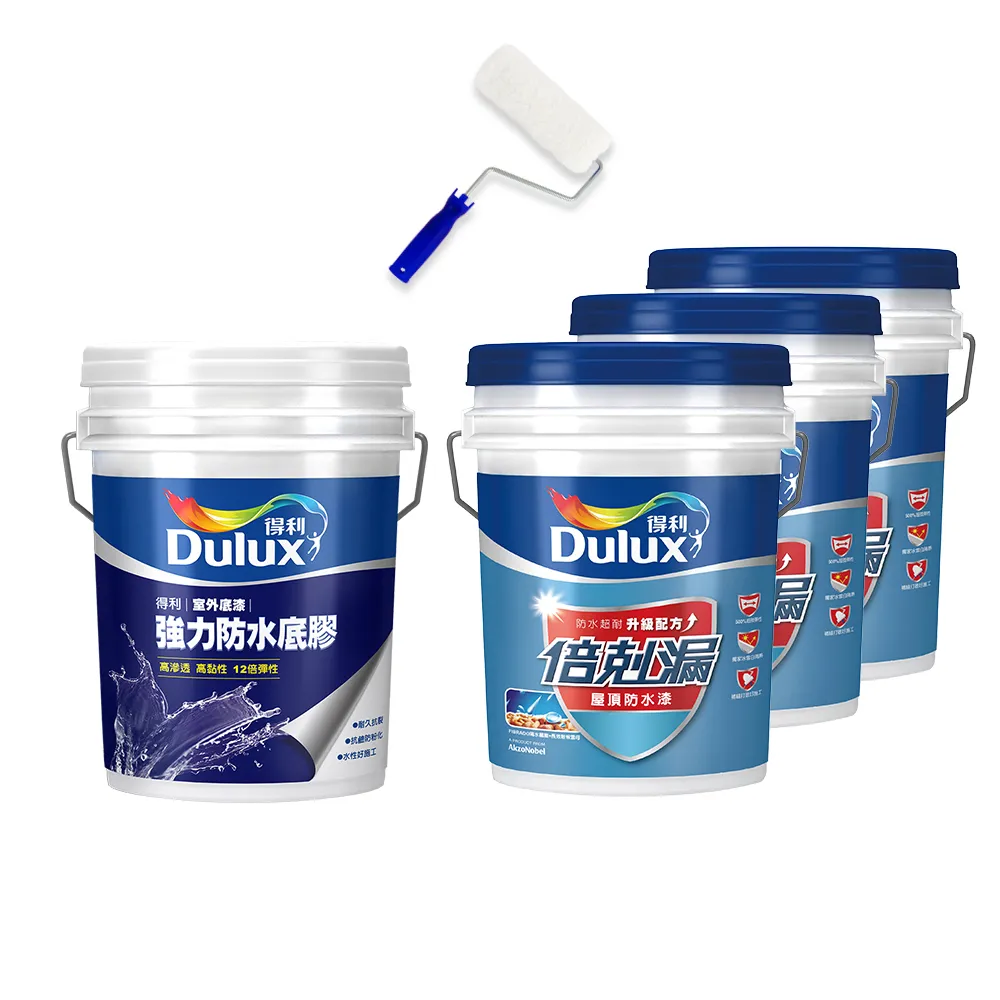 【得利】Dulux官方旗艦店★30坪基本版 A959倍剋漏屋頂防水組(防水漆 隔熱漆)