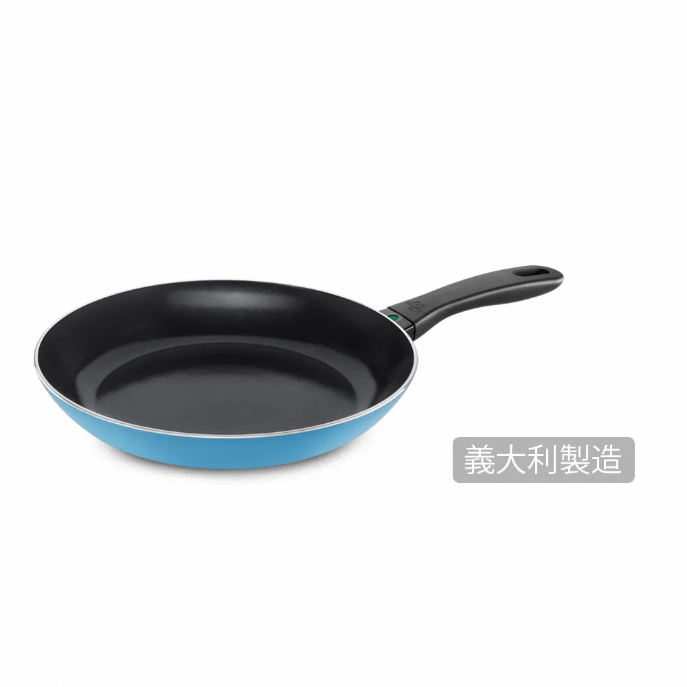 【Ballarini 班樂尼】義大利製CAPRERA陶瓷不沾鍋平煎鍋/平底鍋28cm-天際藍(德國雙人牌集團官方直營)