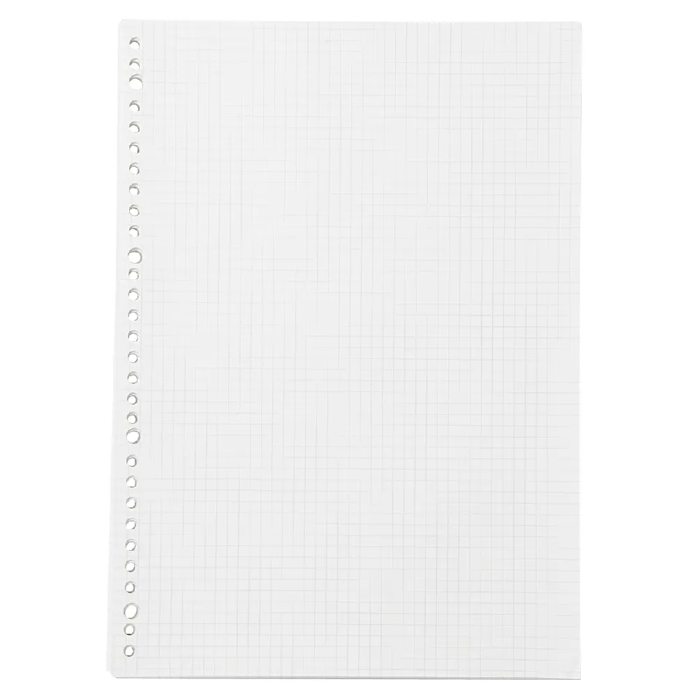 【MUJI 無印良品】植林木不易透色活頁紙/A4.方眼.5mm.100頁