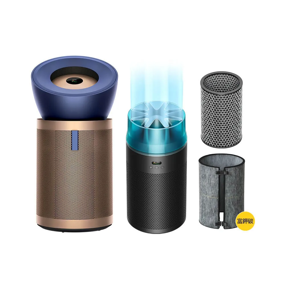 【dyson 戴森】BP04 強效極靜甲醛偵測空氣清淨機 + HJ10 噴射氣流空氣清淨機(冰川藍色) (超值組)