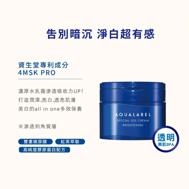 【AQUALABEL】水之印 新全能5D彈力霜 90g 2入組(美白/緊緻）
