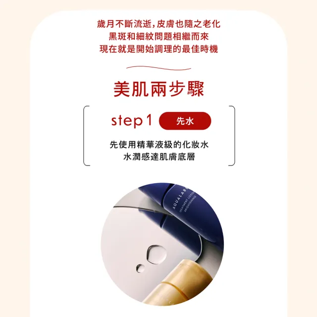 【AQUALABEL】水之印 全能淨白精華乳130ml 2入組(潤澤/極潤)