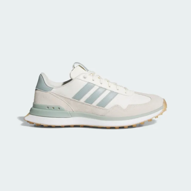 【adidas 愛迪達】W S2G 26 TEX 女 高球鞋 皮革 緩震 無釘 灰綠 白(JQ3563)