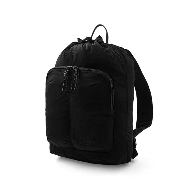 【The North Face】TNF 休閒 防潑水抽繩束口休閒後背包 NEVER STOP CINCH PACK 男 女 黑 (NF0A8JFXJK3)