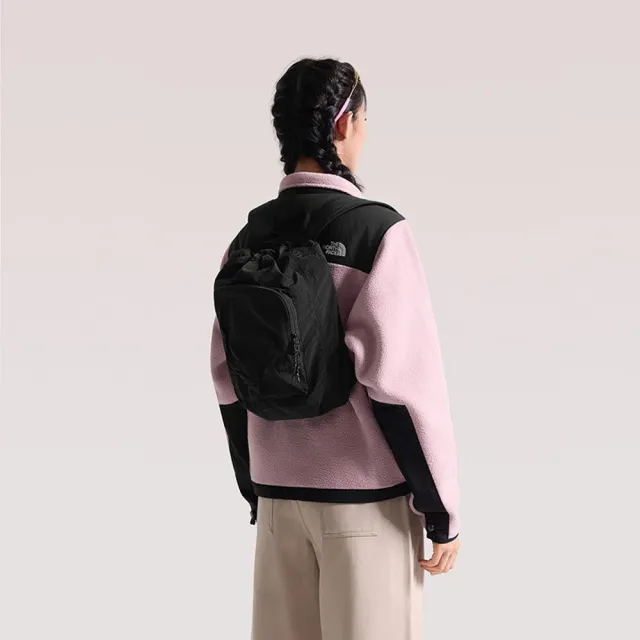 【The North Face】TNF 休閒 防潑水抽繩束口休閒後背包 NEVER STOP CINCH PACK 男 女 黑 (NF0A8JFXJK3)