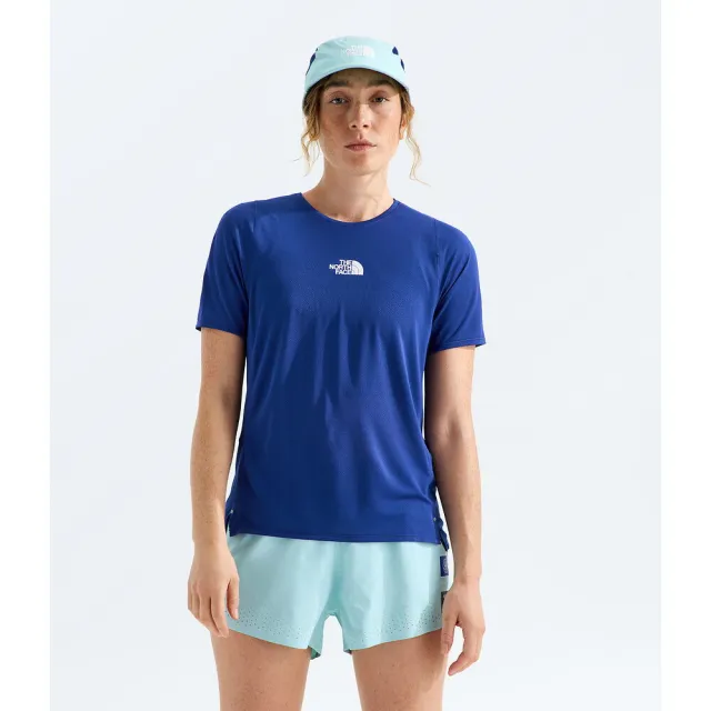 【The North Face】TNF 休閒 運動 短袖上衣 W SUMMIT HIGH TRAIL SS – GRAPHIC 女 藍 (NF0A8HW5NLV)