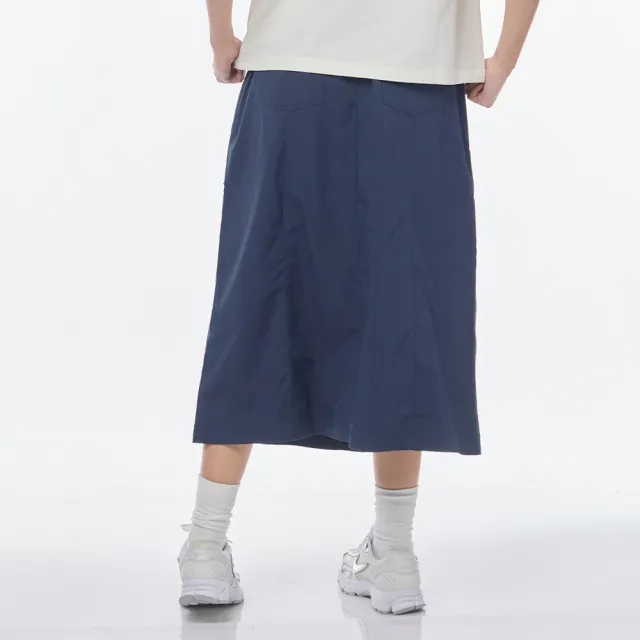【JEEP】女裝 COOLMAX涼感休閒口袋長裙-深藍色