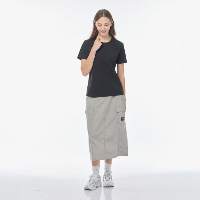 【JEEP】女裝 COOLMAX涼感休閒口袋長裙-灰色