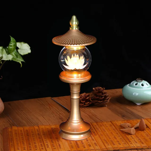 樂選 11吋 一對 LED供佛燈 水晶蓮花燈 神社燈 供佛長明燈 神桌供奉燈 神明燈 神台燈 寺廟神桌擺飾