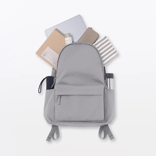 【MUJI 無印良品】可減輕肩膀負擔撥水加工後背包(灰色/黑色/淺米/摩卡棕)