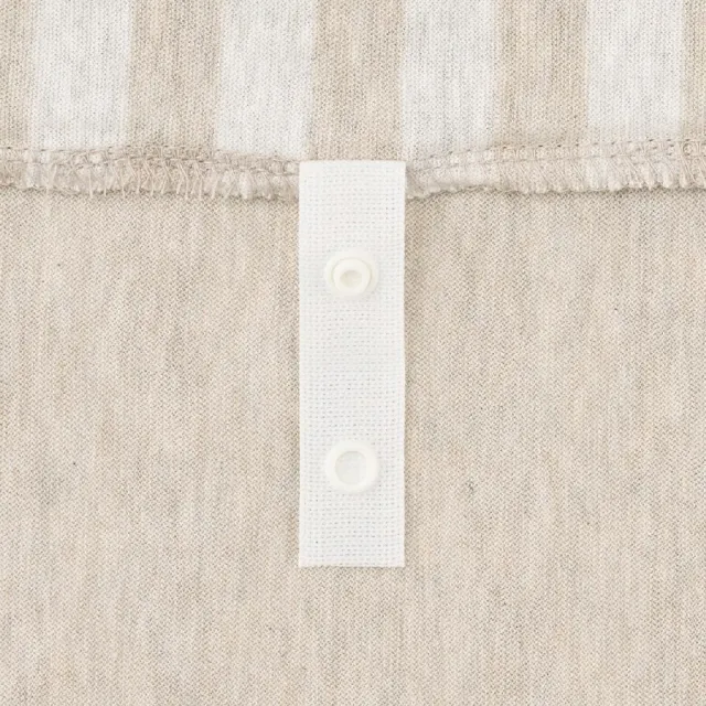 【MUJI 無印良品】棉天竺被套/S (混米橫紋/混棕橫紋/混深藍橫紋/混灰橫紋) 成品尺寸:W145×L205 cm 附拉鍊
