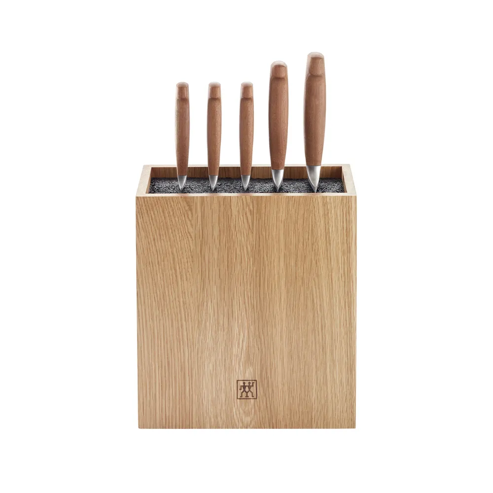 【ZWILLING 德國雙人】FOUR STAR 50週年紀念款 磁吸式木製刀座6件組(德國雙人牌集團官方直營)