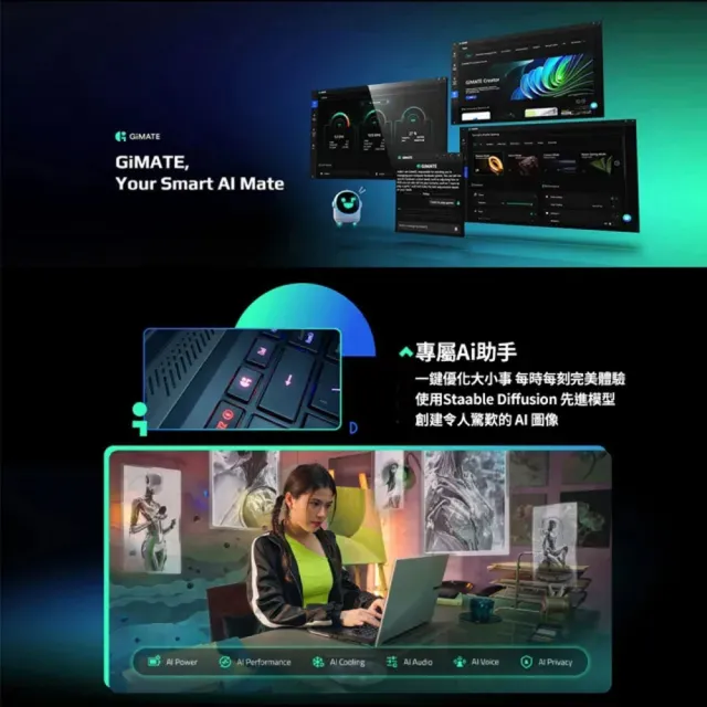 遊戲手把組★【GIGABYTE 技嘉】16吋Ryzen AI 7 350 RTX5060電競筆電(1VH93TWC93AH/16G/512G/W11/QHD+)