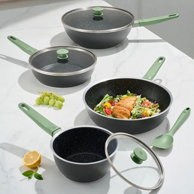 【ZWILLING 德國雙人】NOW PLUS Ⅱ 黑曜鍋2.0不沾鍋深煎鍋28cm-2色任選/附矽膠鏟(德國雙人牌集團官方直營)