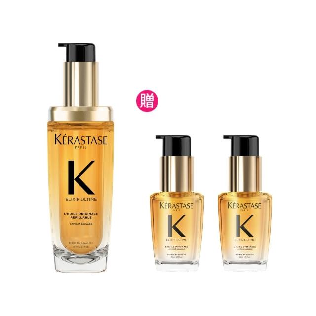 【KERASTASE 巴黎卡詩】金緻柔馭山茶花鎏光露75ml(升級版奢光小金油/護髮油/髮油)