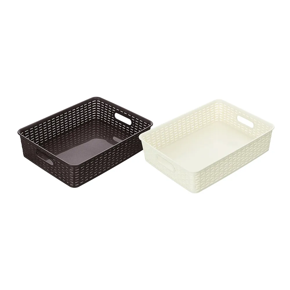 【KEYWAY 聯府】藤森收納籃6.5L-3入(置物籃 藤紋 鄉村風 MIT台灣製造)