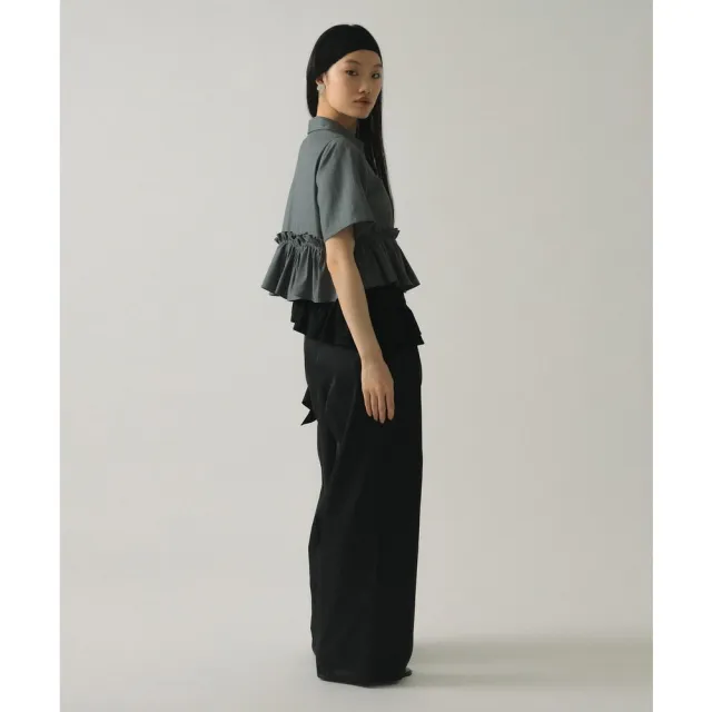 【BEAMS】官方旗艦館 Ray BEAMS / 女裝 荷葉邊下擺 短版 襯衫