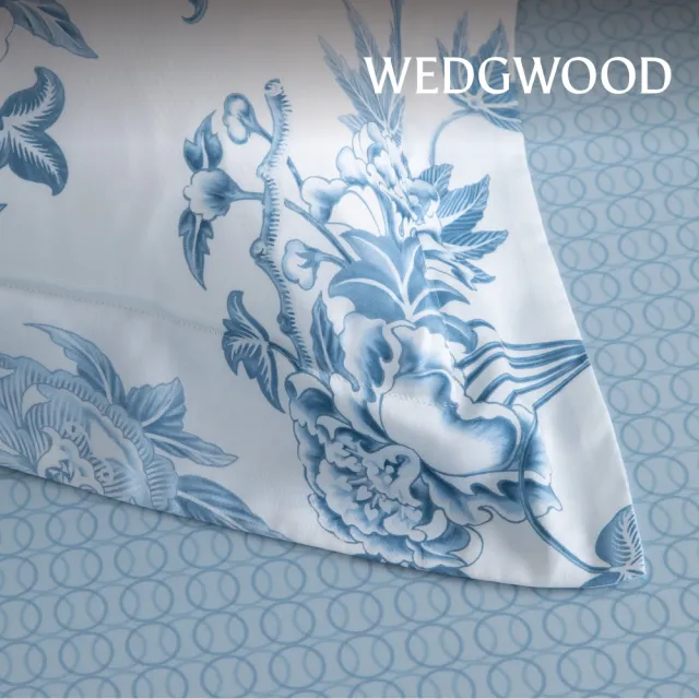 【WEDGWOOD】天絲純棉印花 薄被套床包 雙人四件組/單人組均一價(任選｜60支300織)