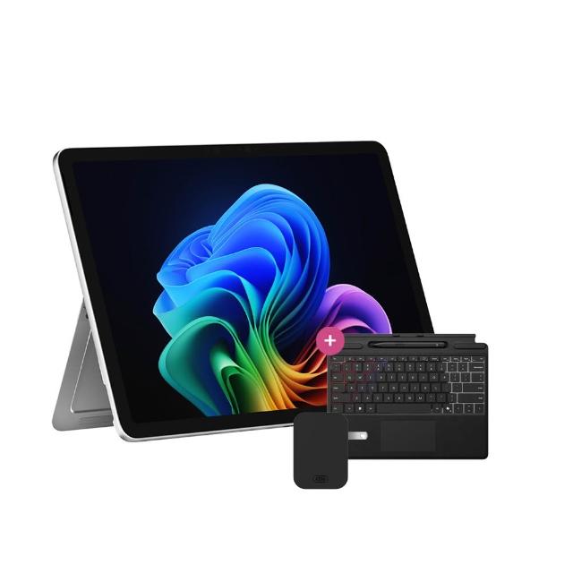 【Microsoft 微軟】鍵盤蓋+電源供應器組★Surface Pro 12吋 輕薄觸控 AI筆電-白金(X Plus/16G/512G/W11)