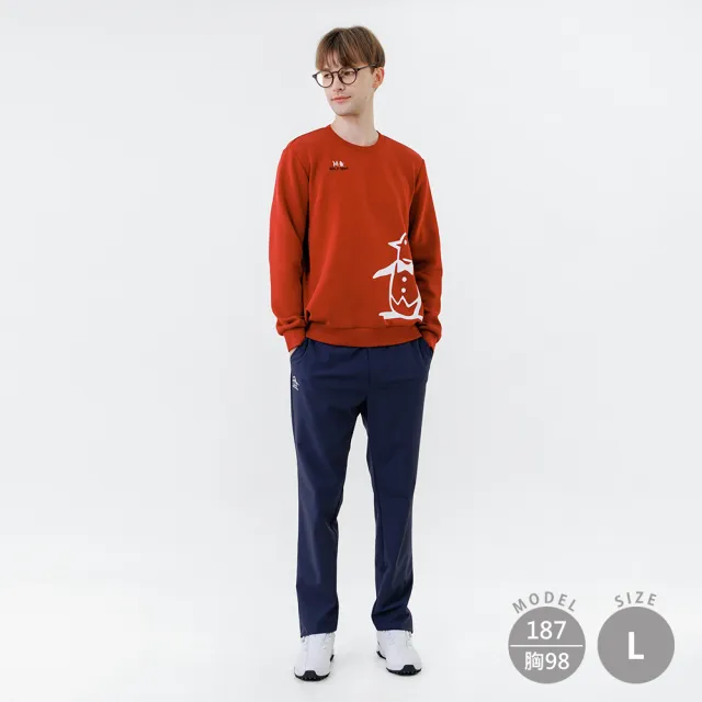【Munsingwear】企鵝牌 男款深紅色 網路獨家 經典大企鵝長袖上衣 MGYL2806