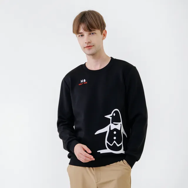 【Munsingwear】企鵝牌 男款黑色 網路獨家 經典大企鵝長袖上衣 MGYL2806