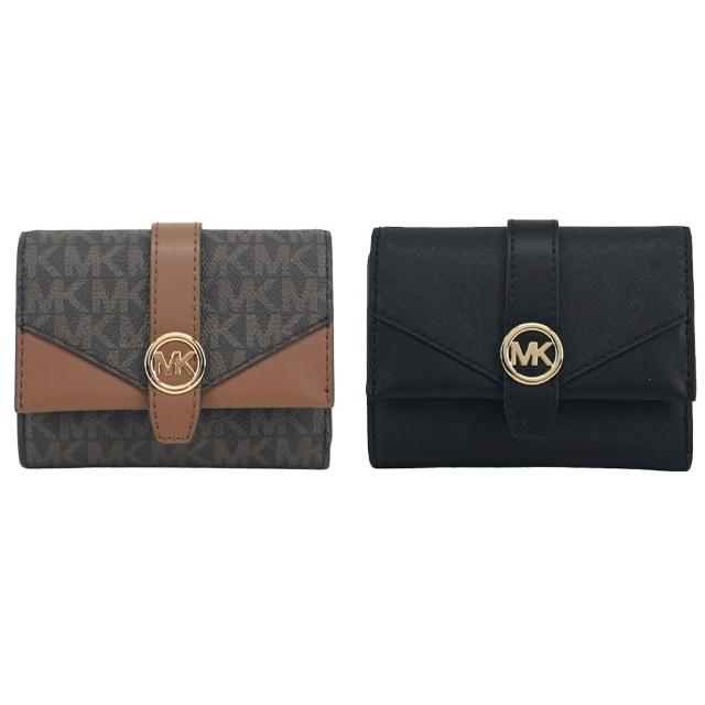 【Michael Kors】Greenwich 防刮皮革三折短夾-多色選