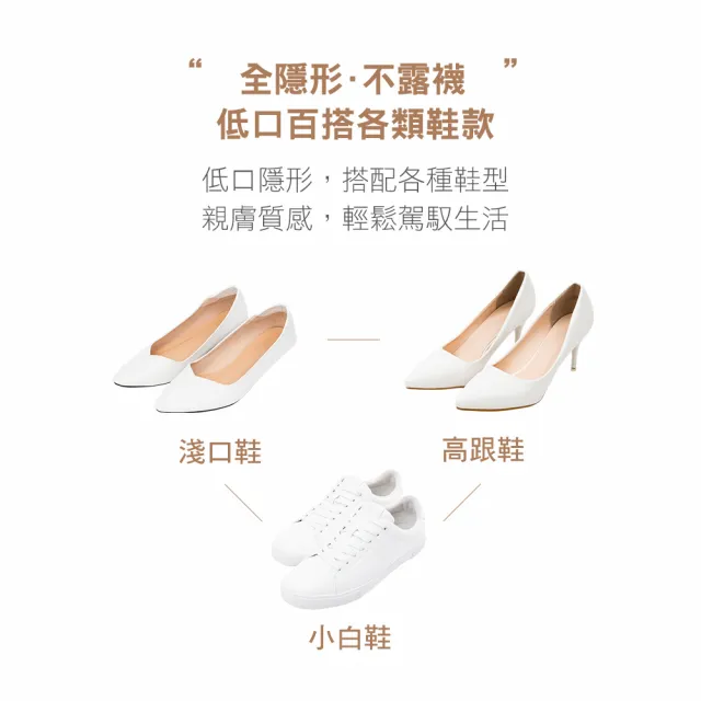 【MarCella 瑪榭】12雙組-360度全面防滑立體隱形襪(女襪/防溜/涼感/止滑)