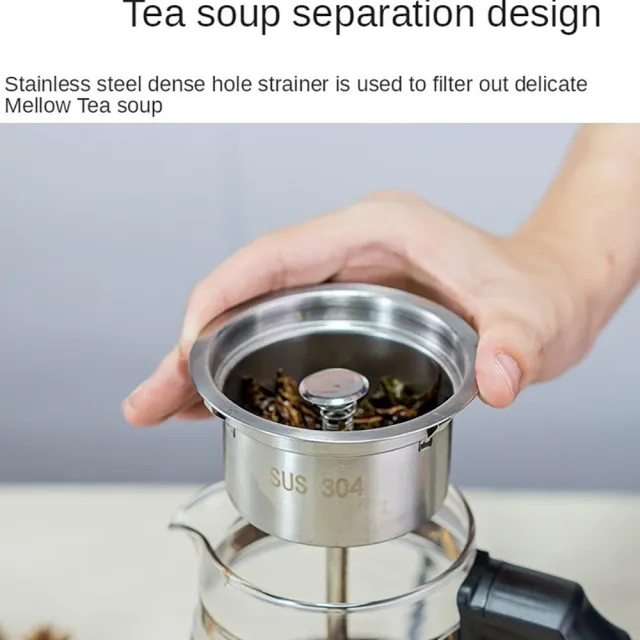 YISO易搜 煮茶器 蒸茶壺 茶壺 恆溫煮茶壺 檔位調節 噴淋萃取 耐高溫(不串味/濾除茶渣/操作簡單)