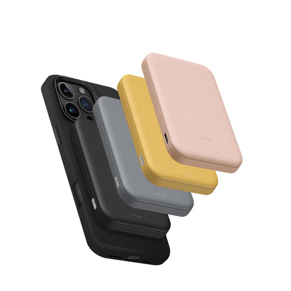 【UNIQ】Lexa Lyden 5000mAh 15W 1孔輸出 雙面磁吸行動電源｜WH 標示(無線/Magsafe/附品牌收納袋)