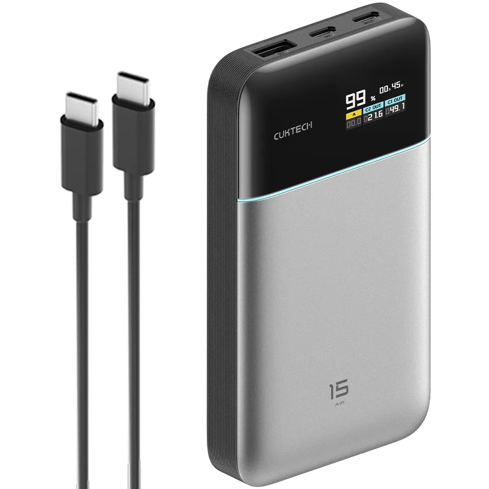 【CUKTECH 酷態科】15號AIR 15000mAh 100W 2C1A 行動電源 PB150S 大陸3C認證+BSMI認證