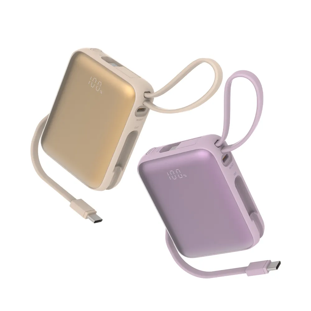 【SOLiDE】Bubble Gum 10000mAh 1孔輸出 迷你雙充頭便攜行動電源(無線/Magsafe/自帶線)