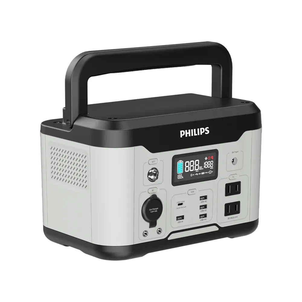 【Philips 飛利浦】600W 攜帶式儲能行動電源 DLP8093C(UPS不斷電/569Wh)