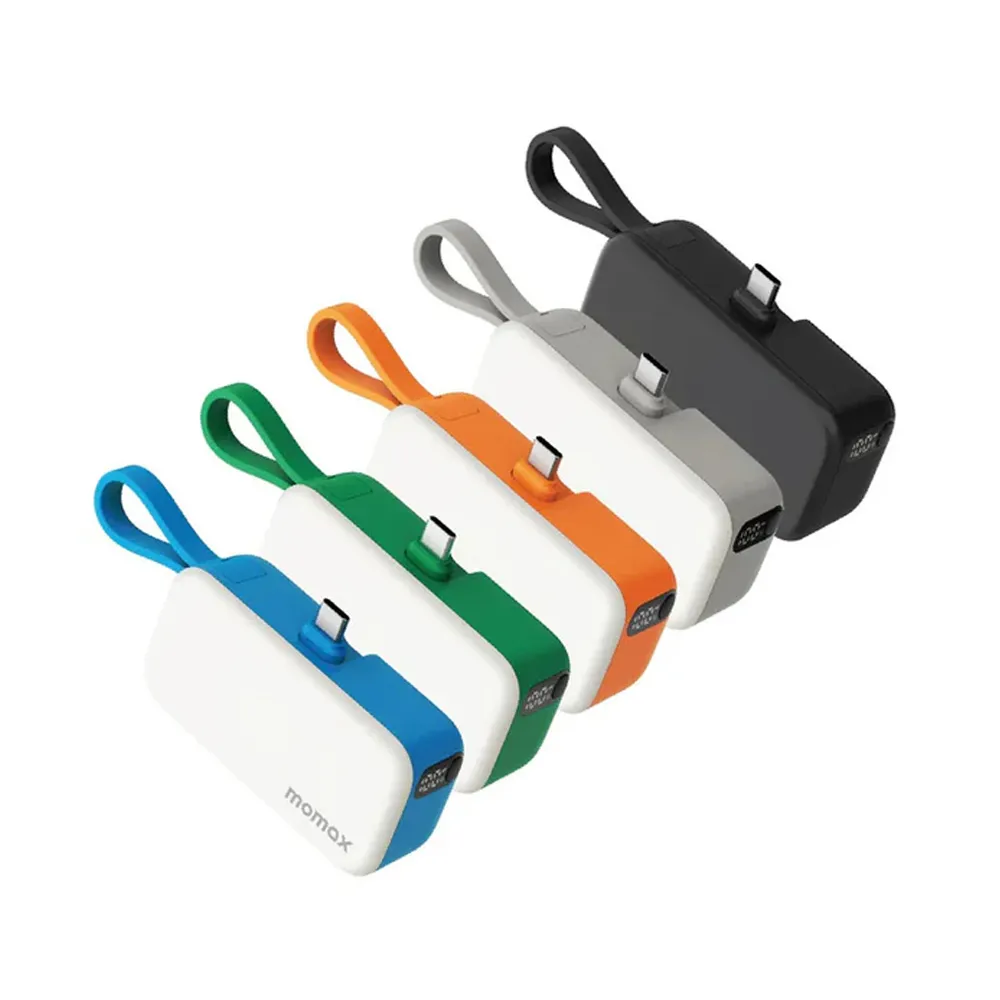 【Momax】1-Power Mini 5000mAh 1孔輸出 迷你帶線行動電源(自帶線/直插/迷你行動電源)