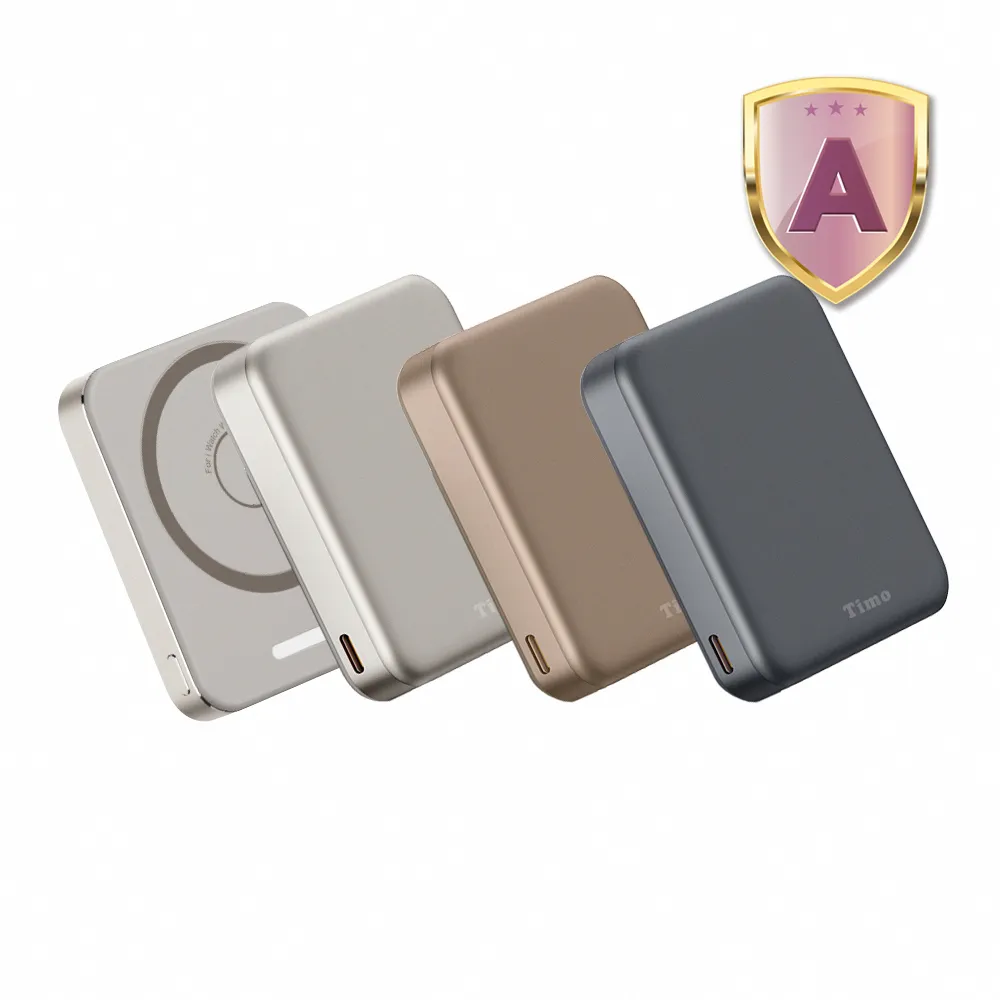 【Timo】魔方手錶三合一磁吸無線充行動電源 5000mAh(Apple Watch/P-174)