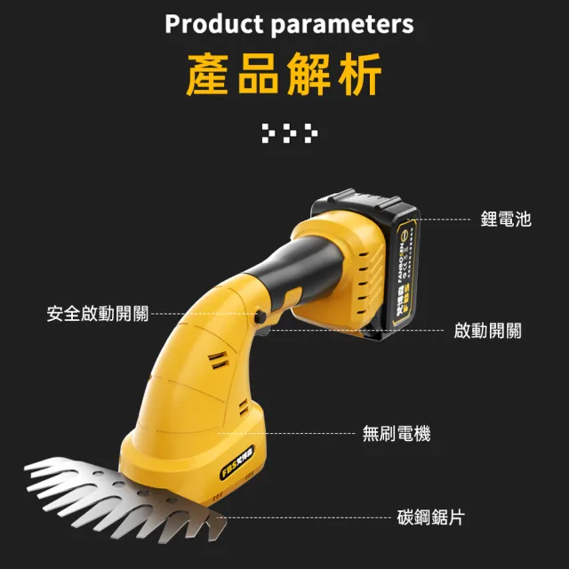 【銘利萊】小型割草機 家用電動手持除草機 多功能鋤草刀 草坪修剪器 除草器 鋰電剪草機 模式切換