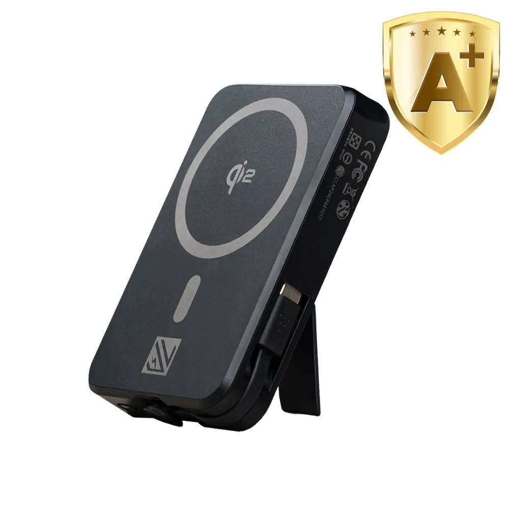【WEILIFE】Rush Cubie Qi2 10000mAh 15W磁吸無線充行動電源(MagSafe/自帶線/隱藏式支架/可上飛機)