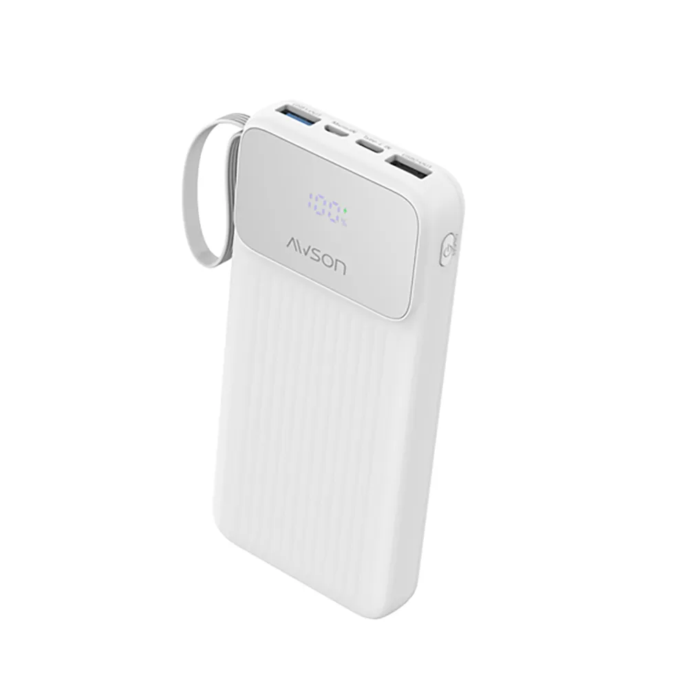 【AWSON 歐森】WH標示 10000mAh 1W微儲能自帶線(AWP-5730 蘋果/Type-C/MicroUSB/USB-A輸入)
