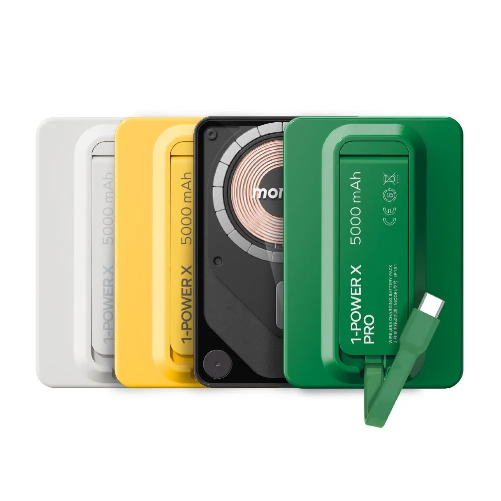 【Momax】5000mAh 磁吸內建USB-C線行動電源-附支架 型號1-Power X Pro (CCC認證) 中秋送禮